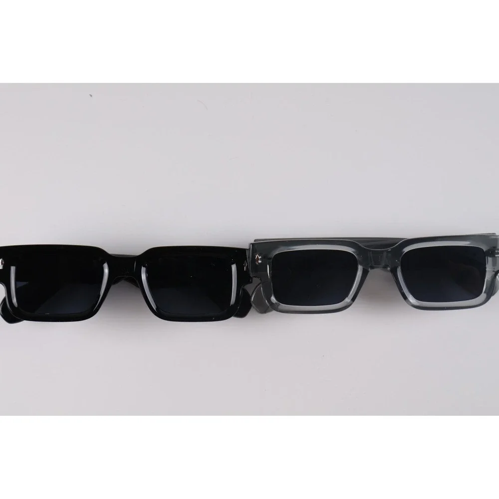 Eunoialens Unisex Sunglasses 2 Pack Rectangle Black Grey OS NWT